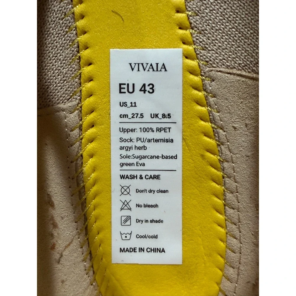 Vivaia Margot Mary Jane Shimmer Knit Pointed Toe Flats Almond Tan Womens 11 EU43
